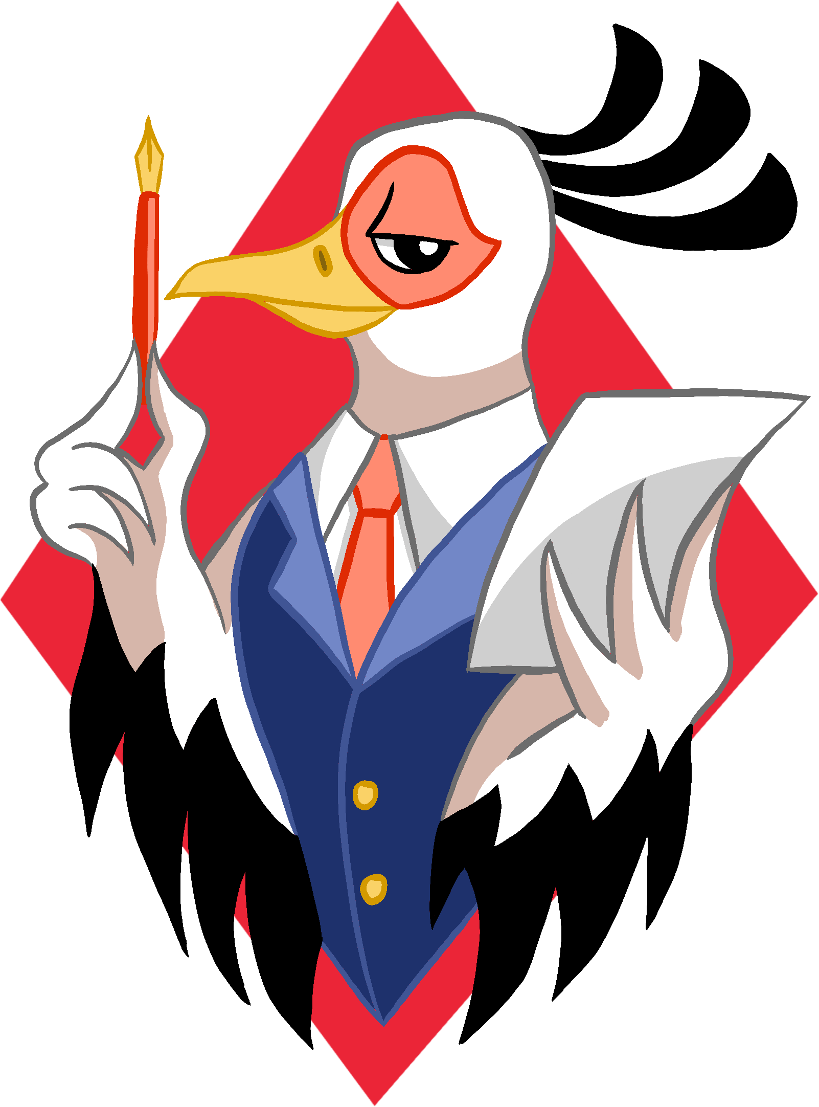 secretary bird red RH